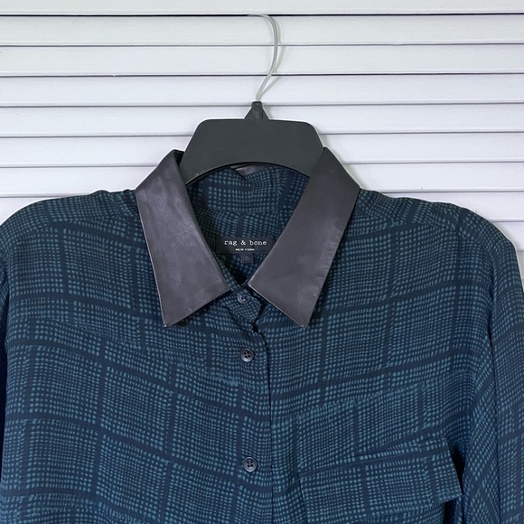 rag & bone Green Casual Button Down Shirt - Picture 2 of 8